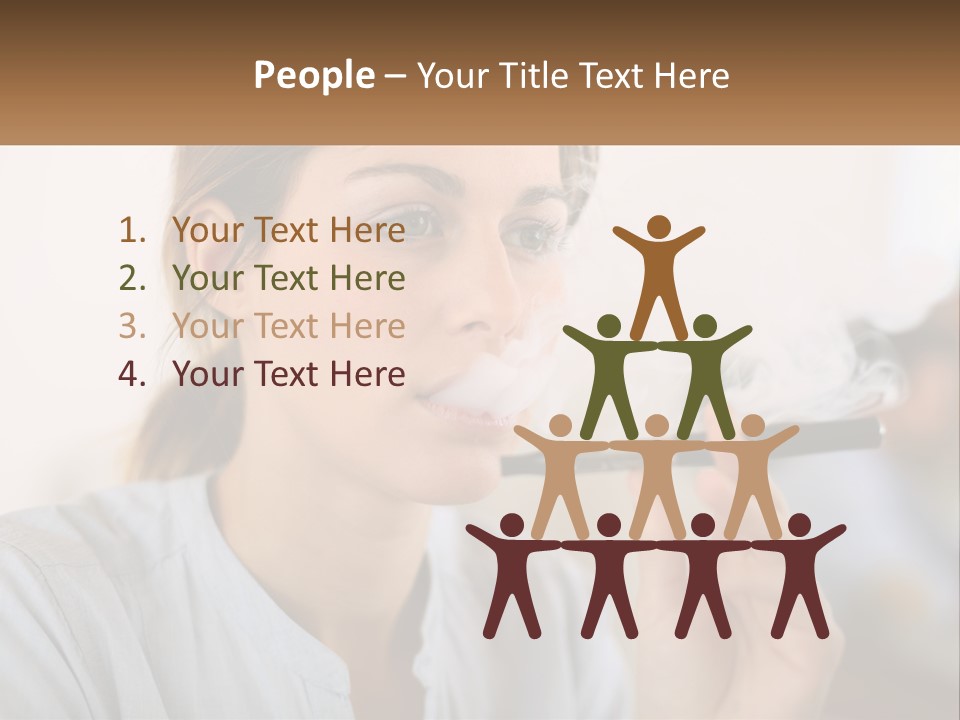 Smoking Girl PowerPoint Template