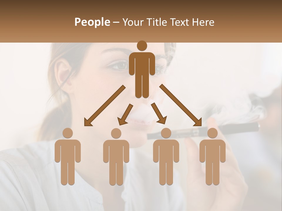 Smoking Girl PowerPoint Template