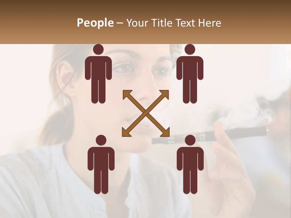 Smoking Girl PowerPoint Template