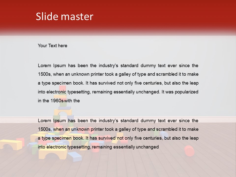 Children's Cubes PowerPoint Template