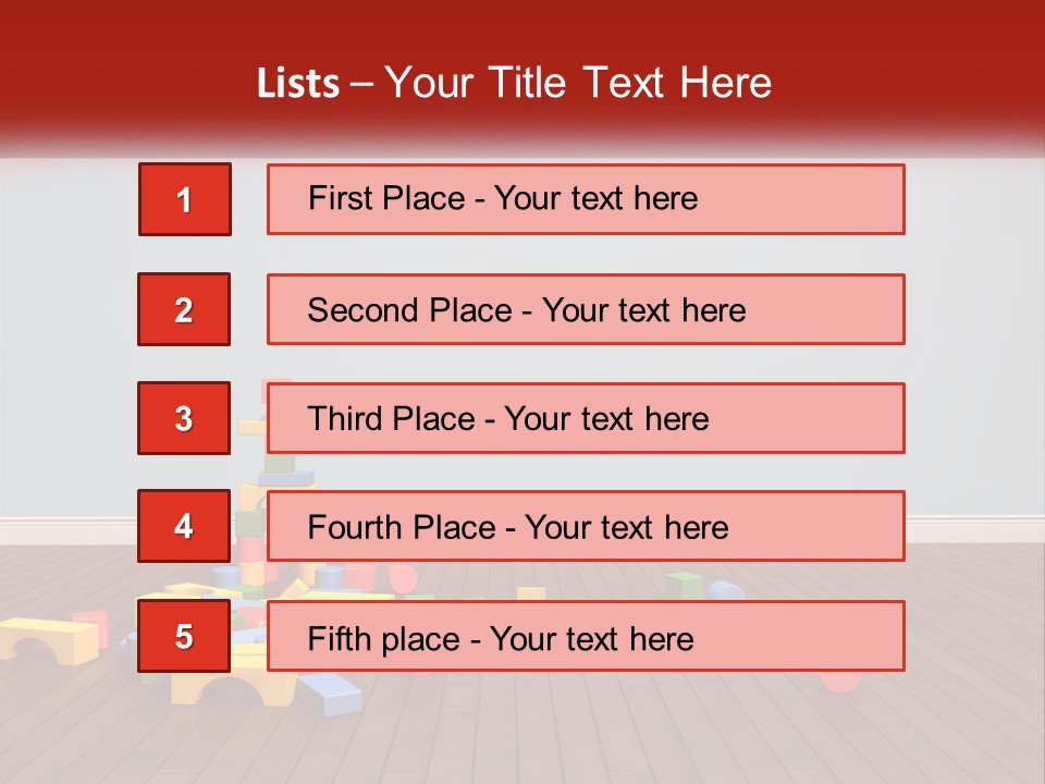 Children's Cubes PowerPoint Template
