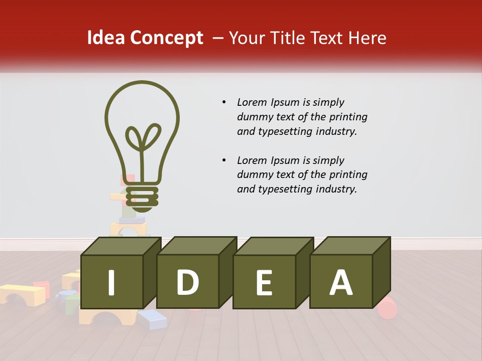 Children's Cubes PowerPoint Template