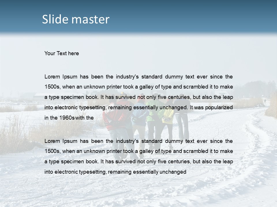 A Walk In The Snow PowerPoint Template
