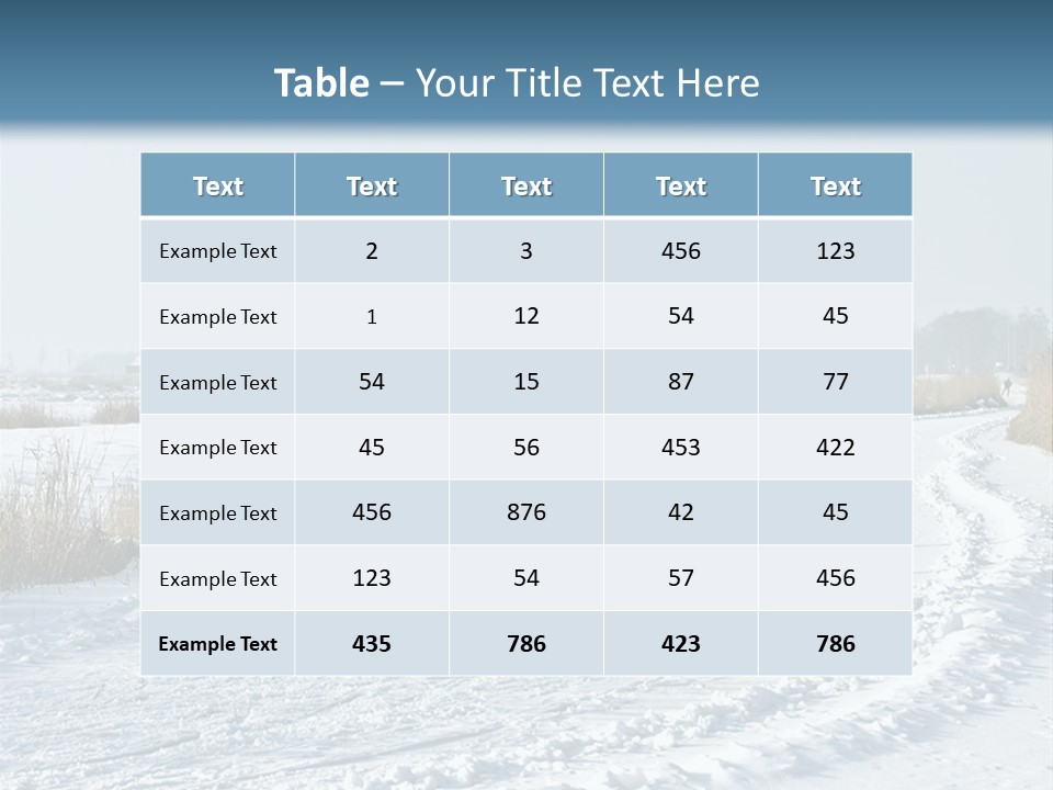 A Walk In The Snow PowerPoint Template