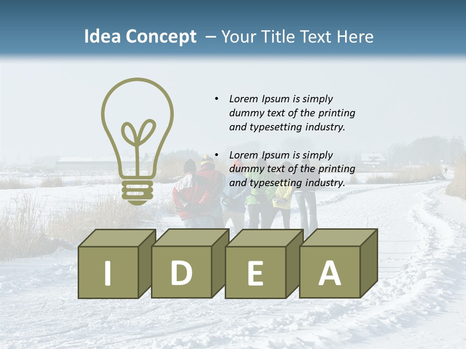 A Walk In The Snow PowerPoint Template