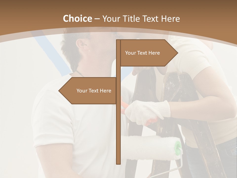 The Guy And The Girl Makes Repairs PowerPoint Template