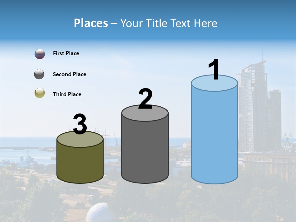 City By The Sea PowerPoint Template