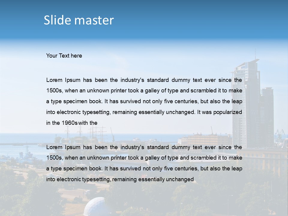 City By The Sea PowerPoint Template