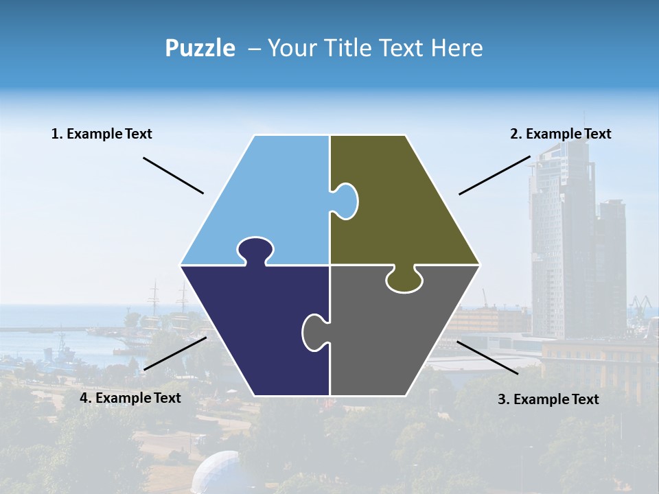 City By The Sea PowerPoint Template