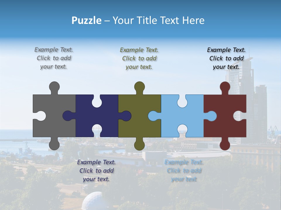 City By The Sea PowerPoint Template