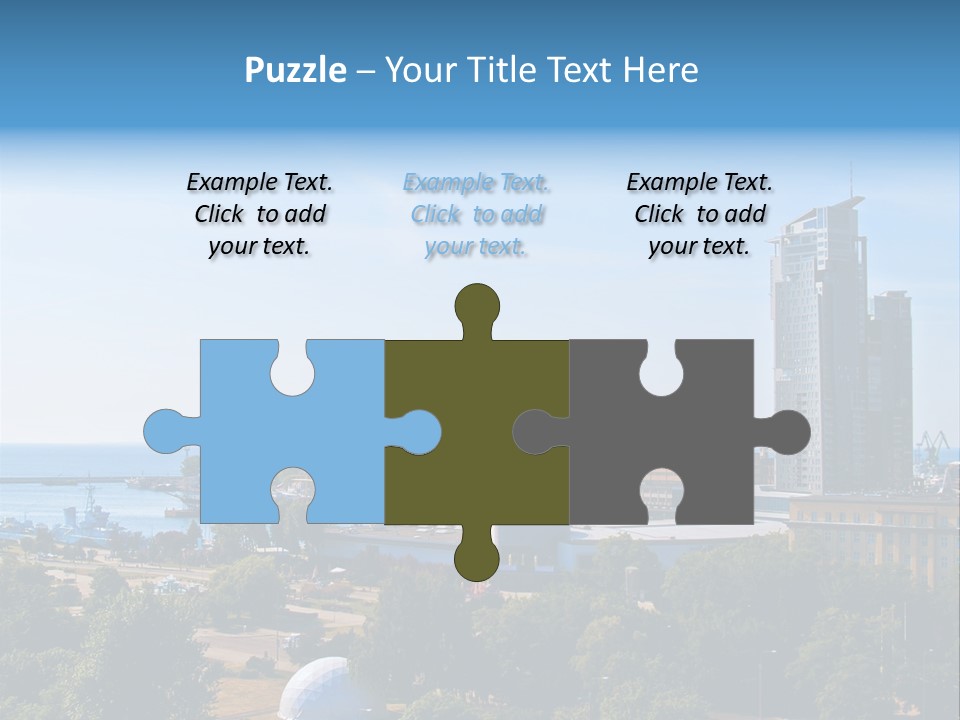 City By The Sea PowerPoint Template