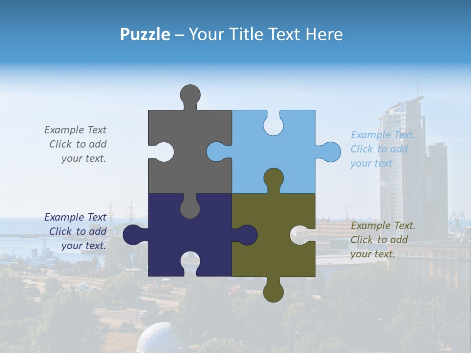 City By The Sea PowerPoint Template