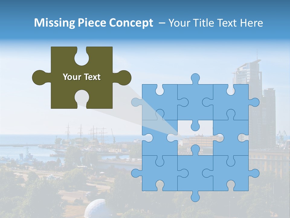 City By The Sea PowerPoint Template