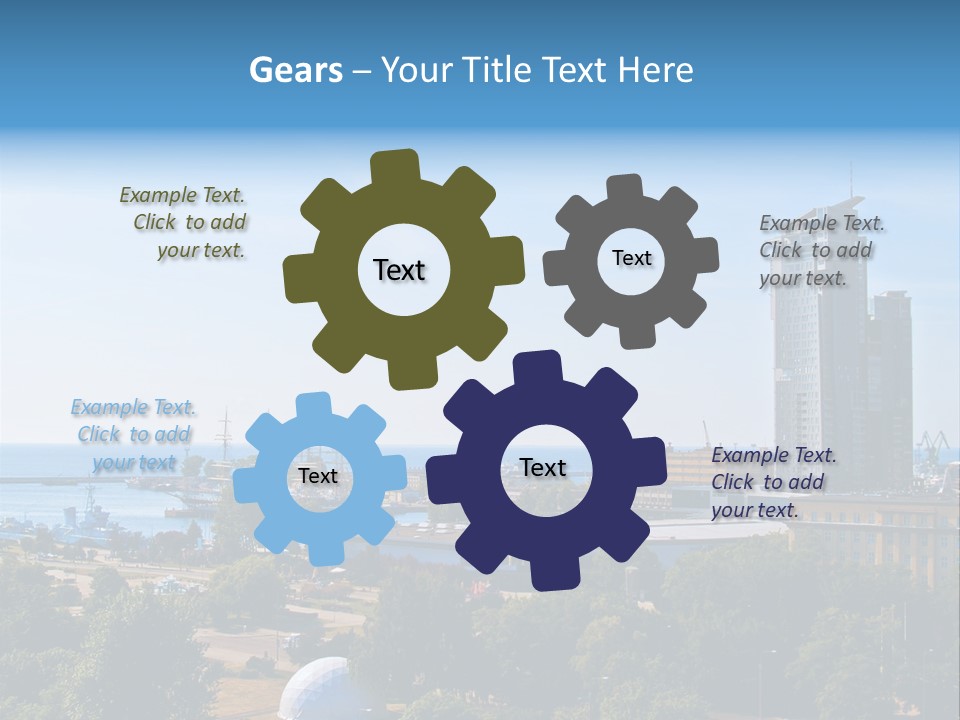 City By The Sea PowerPoint Template