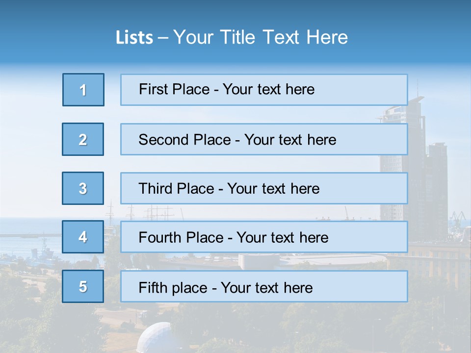 City By The Sea PowerPoint Template