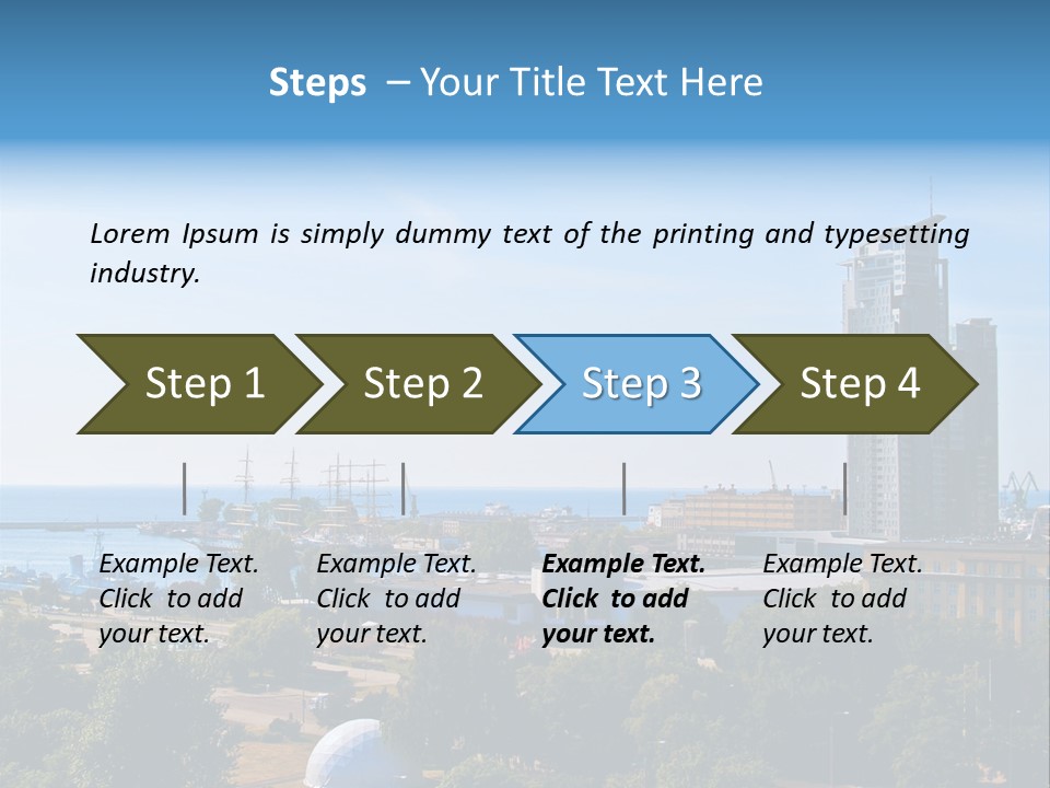 City By The Sea PowerPoint Template
