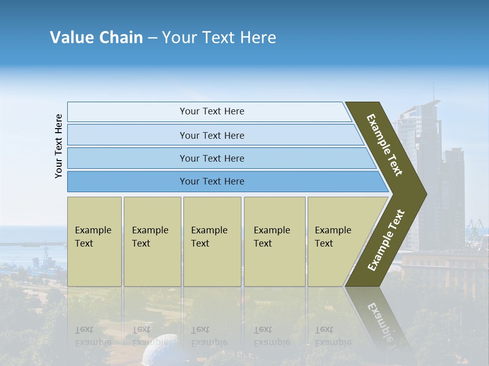 City By The Sea PowerPoint Template
