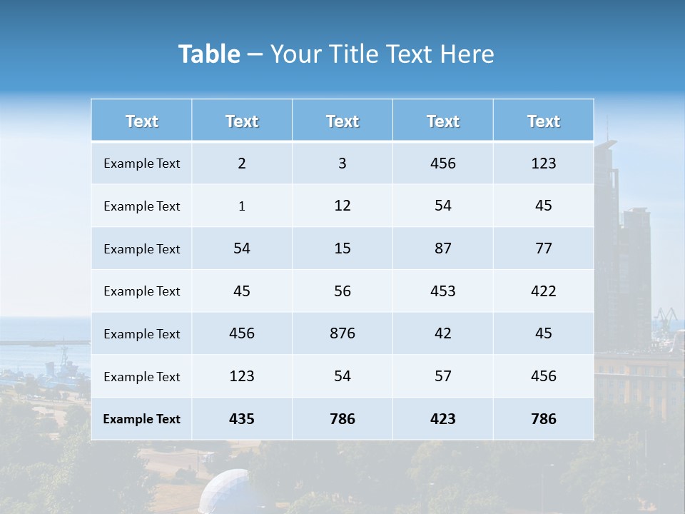 City By The Sea PowerPoint Template