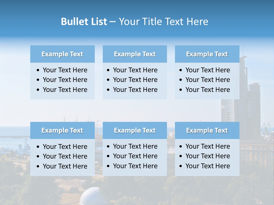 City By The Sea PowerPoint Template