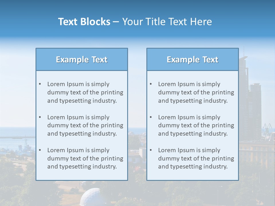 City By The Sea PowerPoint Template