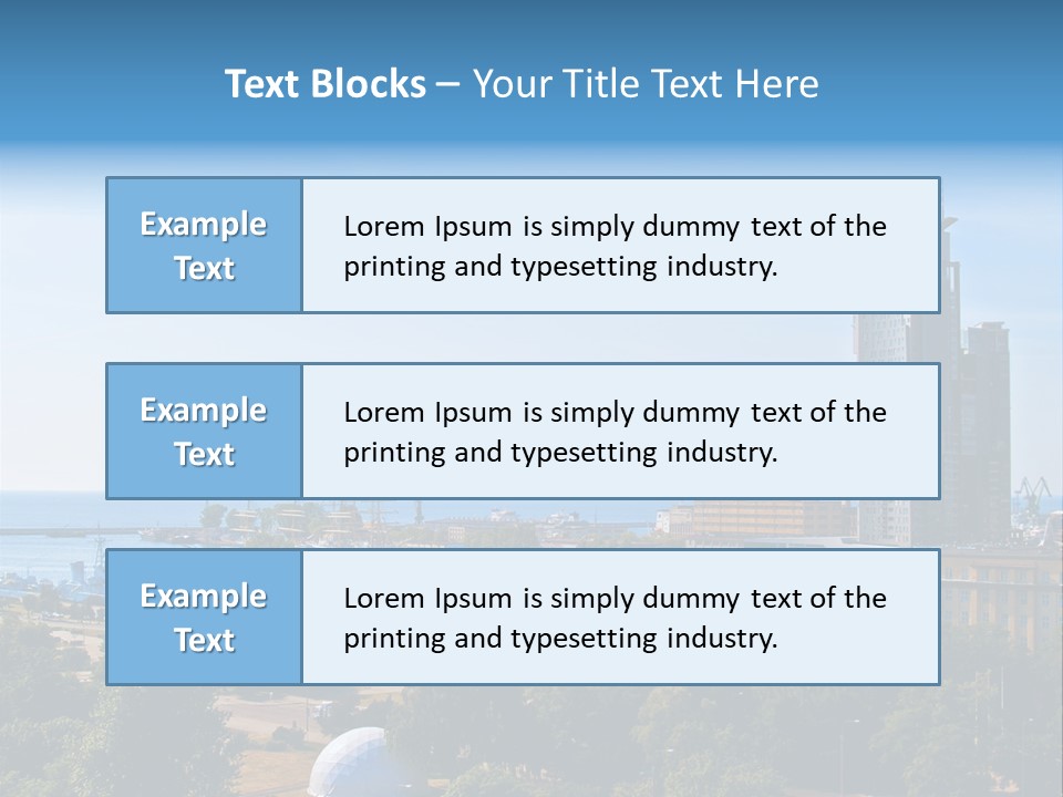City By The Sea PowerPoint Template