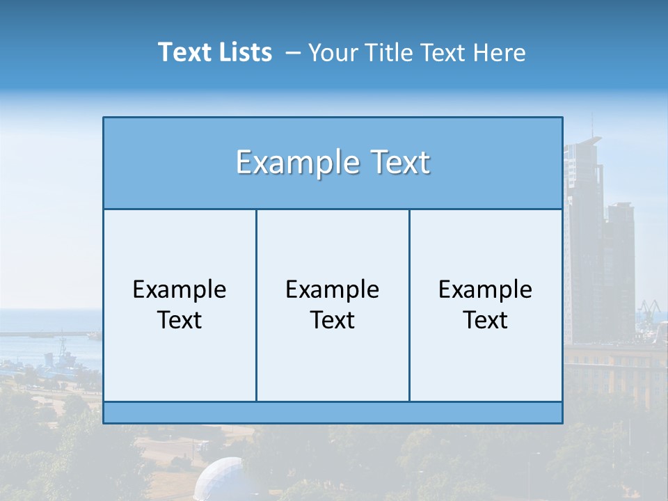 City By The Sea PowerPoint Template