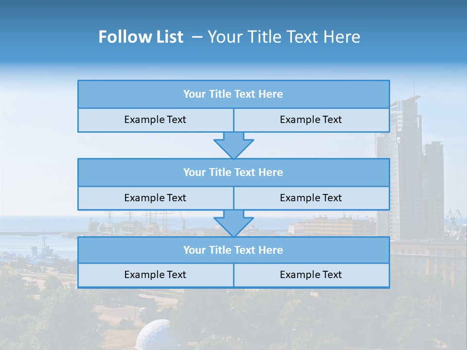 City By The Sea PowerPoint Template