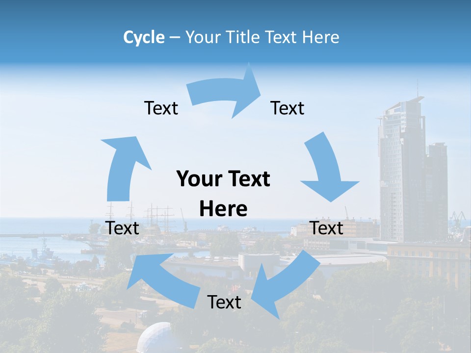City By The Sea PowerPoint Template