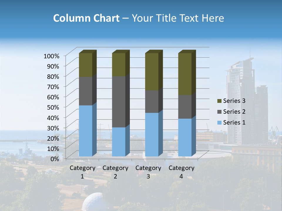 City By The Sea PowerPoint Template