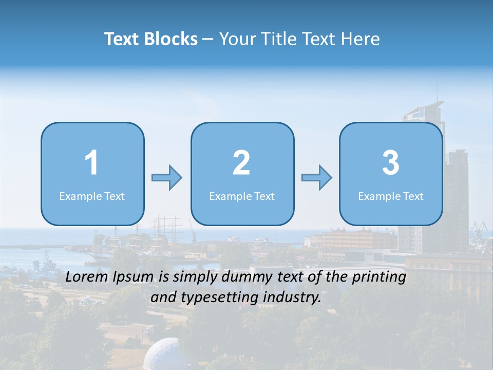 City By The Sea PowerPoint Template