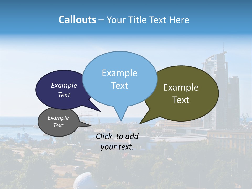 City By The Sea PowerPoint Template