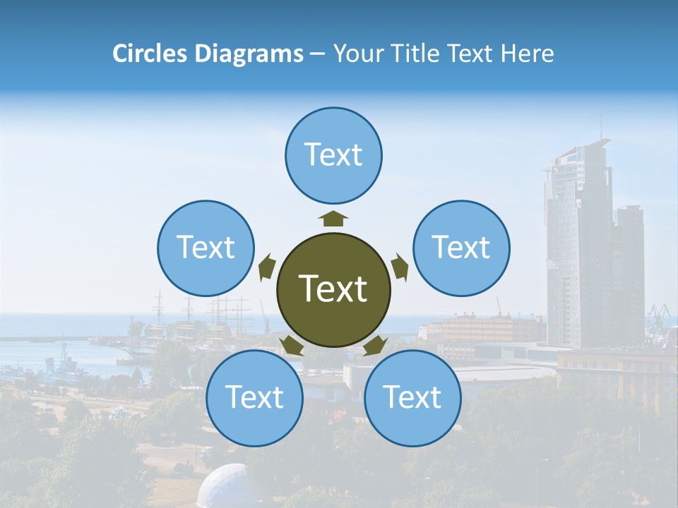 City By The Sea PowerPoint Template