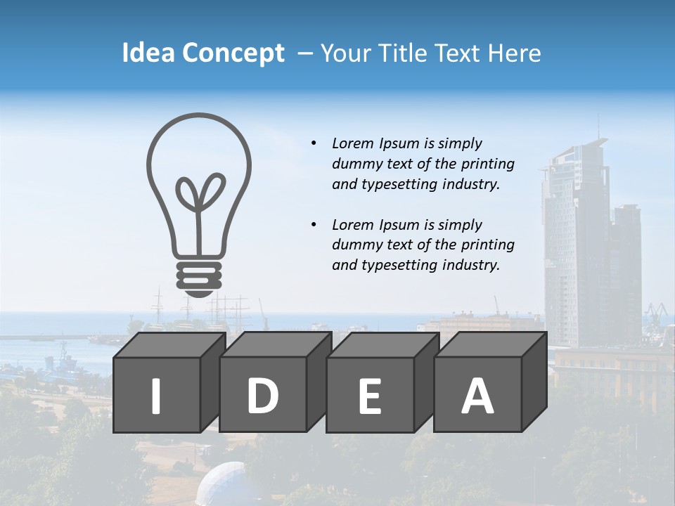 City By The Sea PowerPoint Template