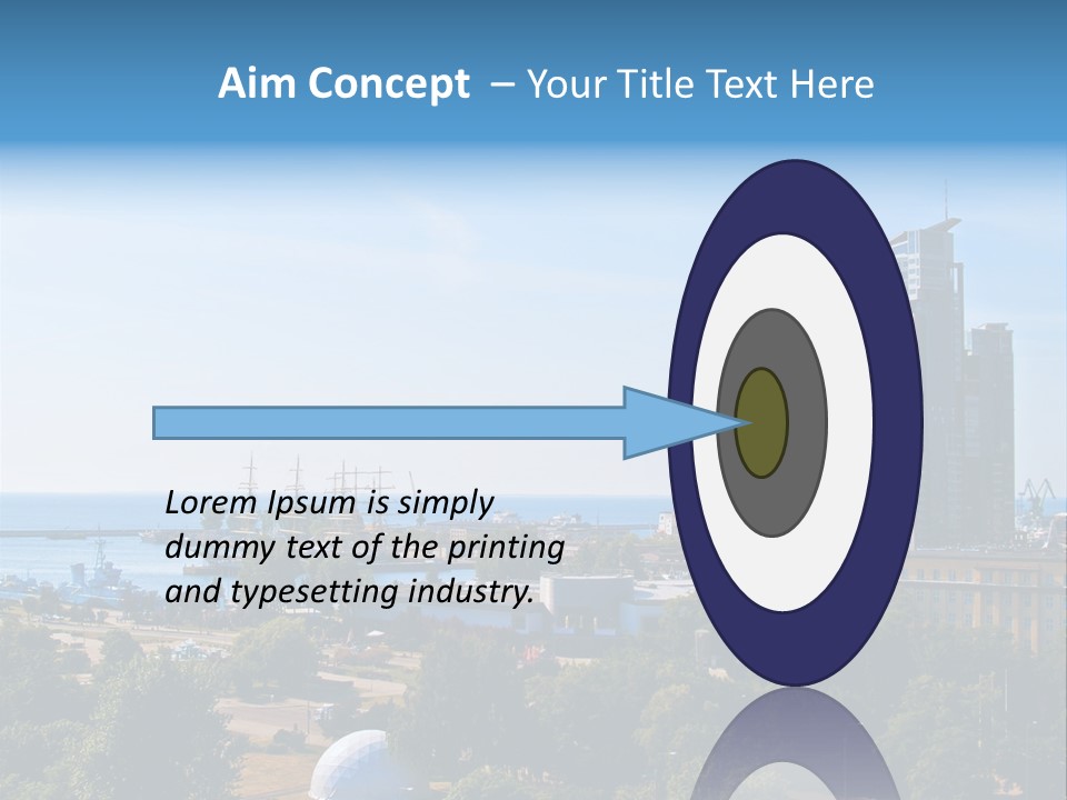 City By The Sea PowerPoint Template