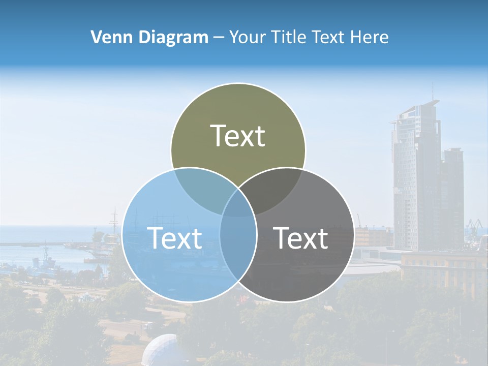 City By The Sea PowerPoint Template