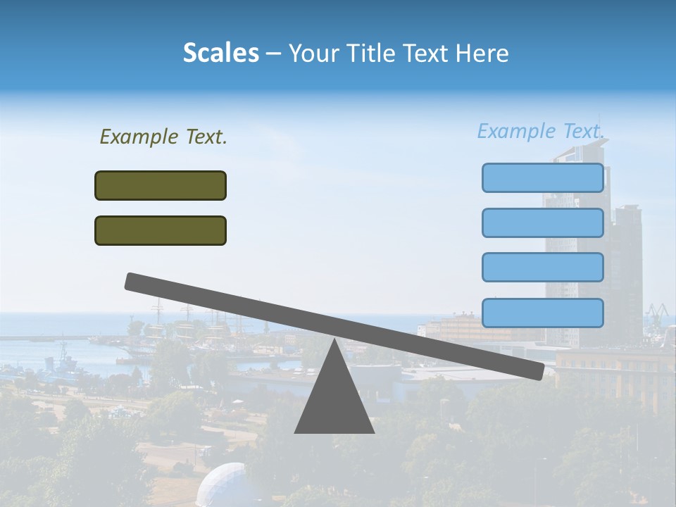 City By The Sea PowerPoint Template