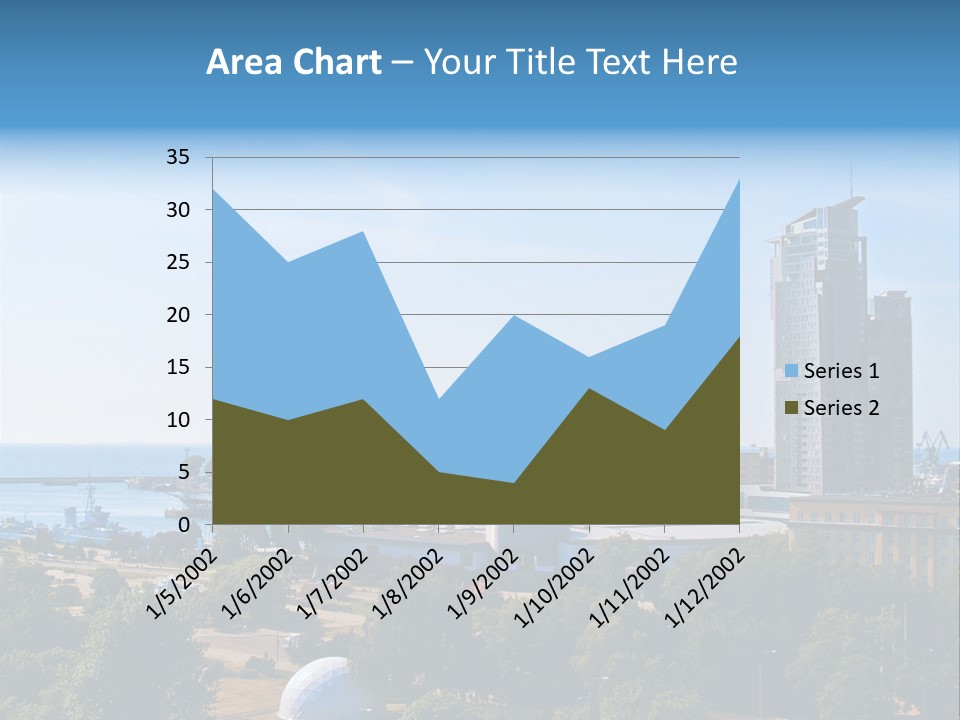 City By The Sea PowerPoint Template