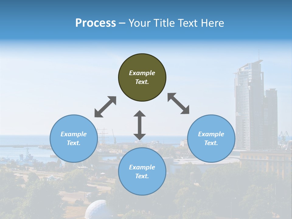 City By The Sea PowerPoint Template