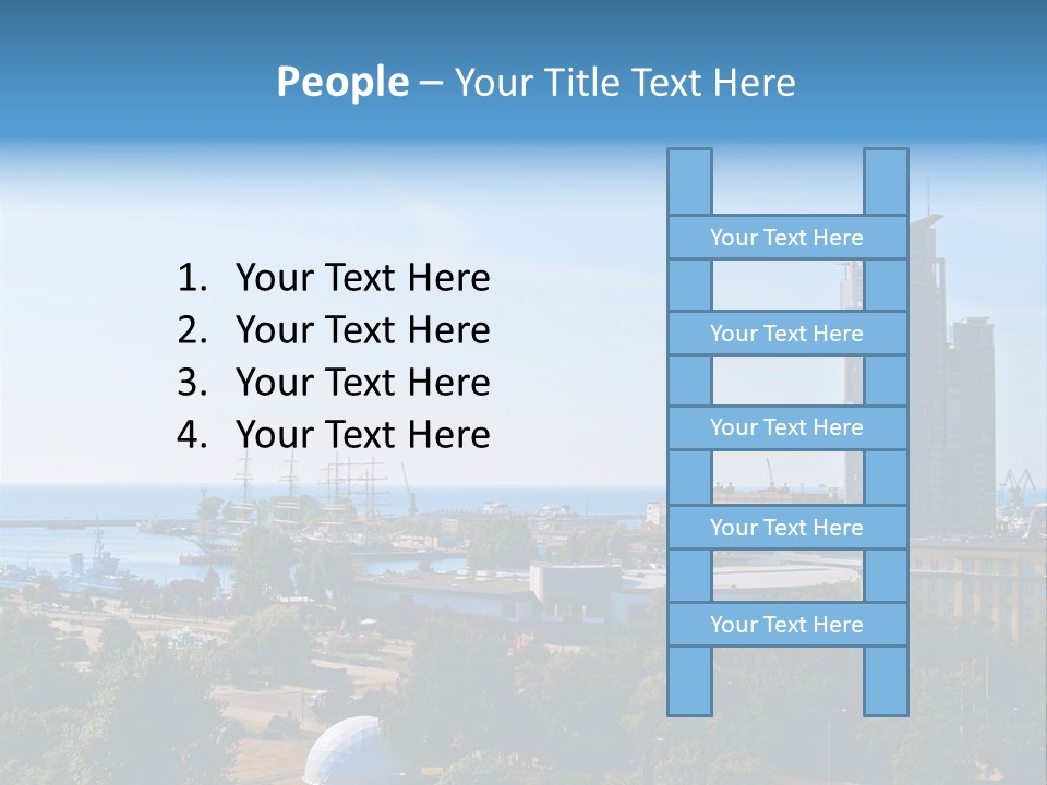 City By The Sea PowerPoint Template