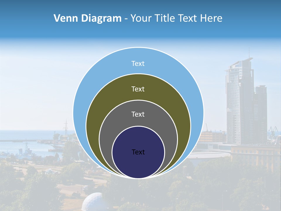 City By The Sea PowerPoint Template