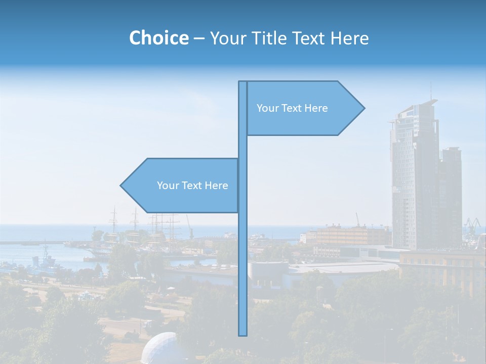 City By The Sea PowerPoint Template
