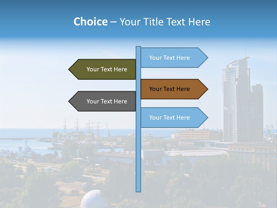 City By The Sea PowerPoint Template