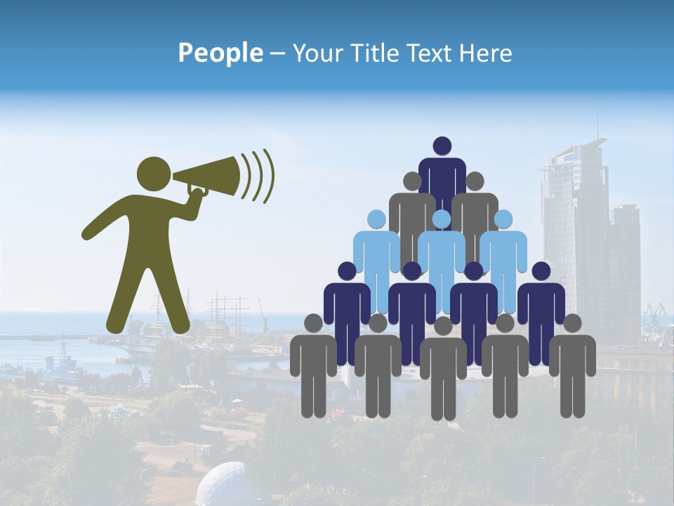 City By The Sea PowerPoint Template