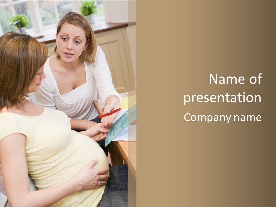 Pregnant Girl PowerPoint Template