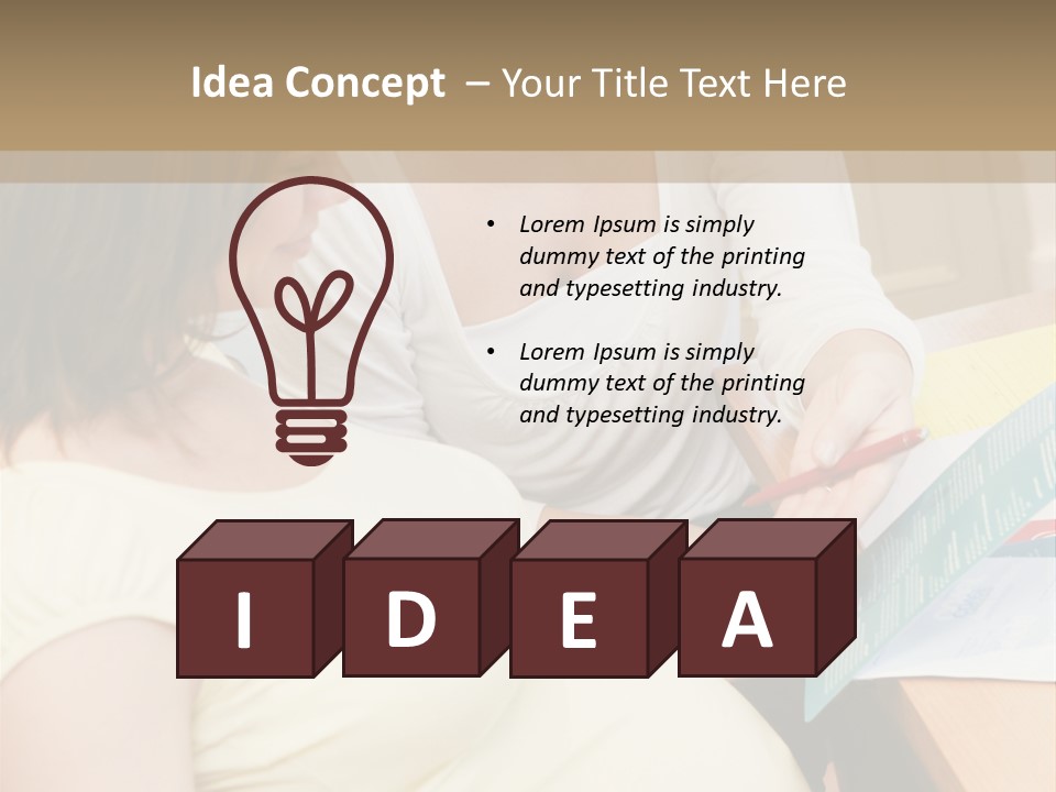 Pregnant Girl PowerPoint Template