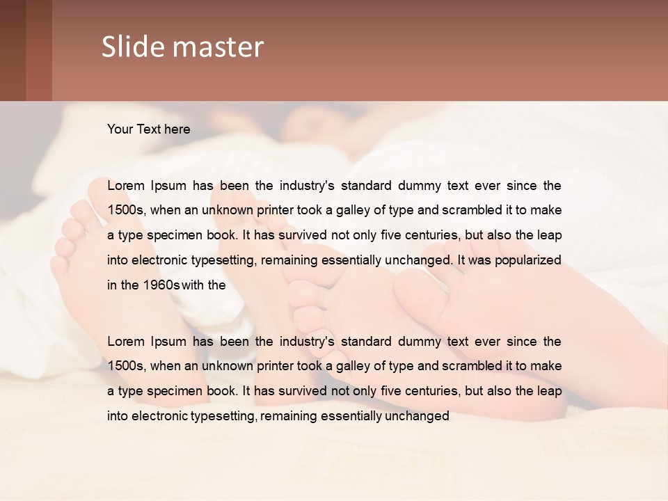 Girl And Boy In Bed PowerPoint Template