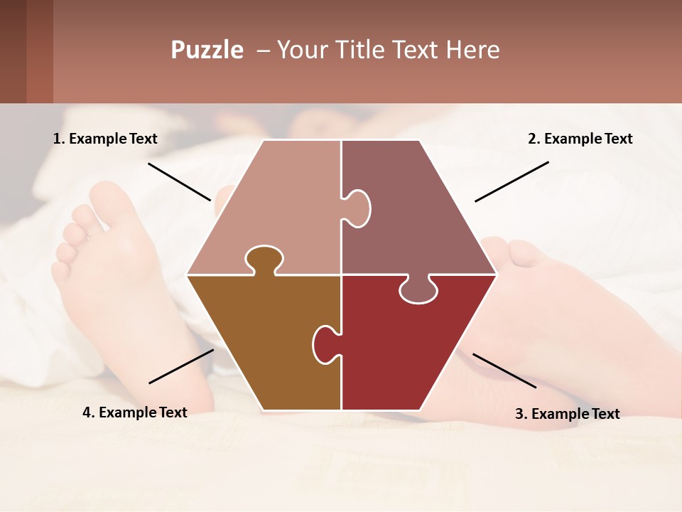 Girl And Boy In Bed PowerPoint Template