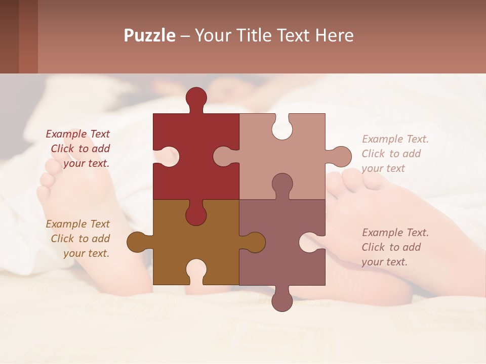 Girl And Boy In Bed PowerPoint Template