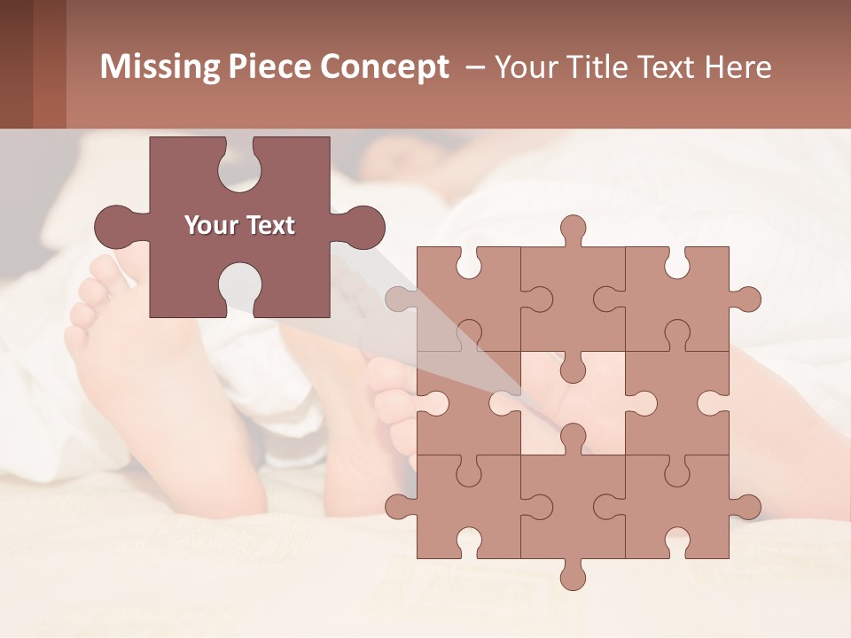 Girl And Boy In Bed PowerPoint Template