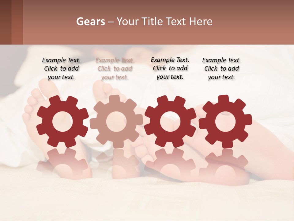 Girl And Boy In Bed PowerPoint Template